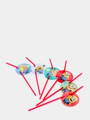 Набор трубочек для коктейля Minions 2, 6 штук, 3D дизайн