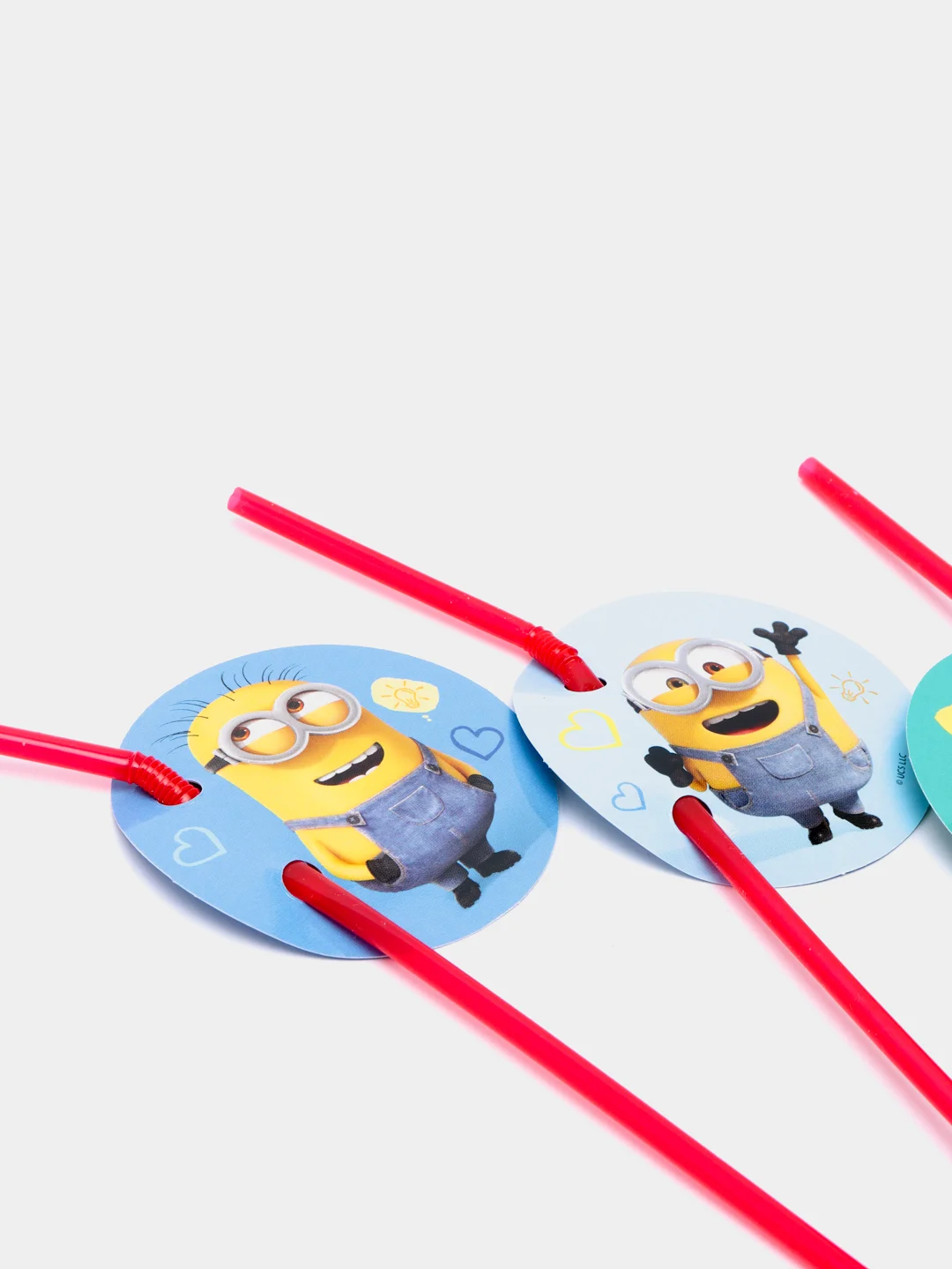 Набор трубочек для коктейля Minions 2, 6 штук, 3D дизайн