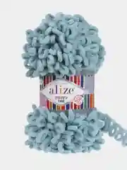 Морской alize Puffy Fine турецкая плюшевая пряжа, Ализе Пуффи Файн вязание руками 100 г 14,5 м