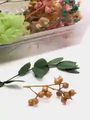 Зеленый сухоцветы в коробе, 17 х 12 х 3 см