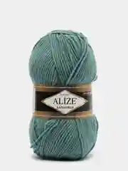 Бирюзовый пряжа полушерстяная Alize Lanagold (Ализе Ланаголд)