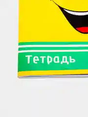 Лесной зеленый тетрадь 48 листов в клетку "Смайлики"