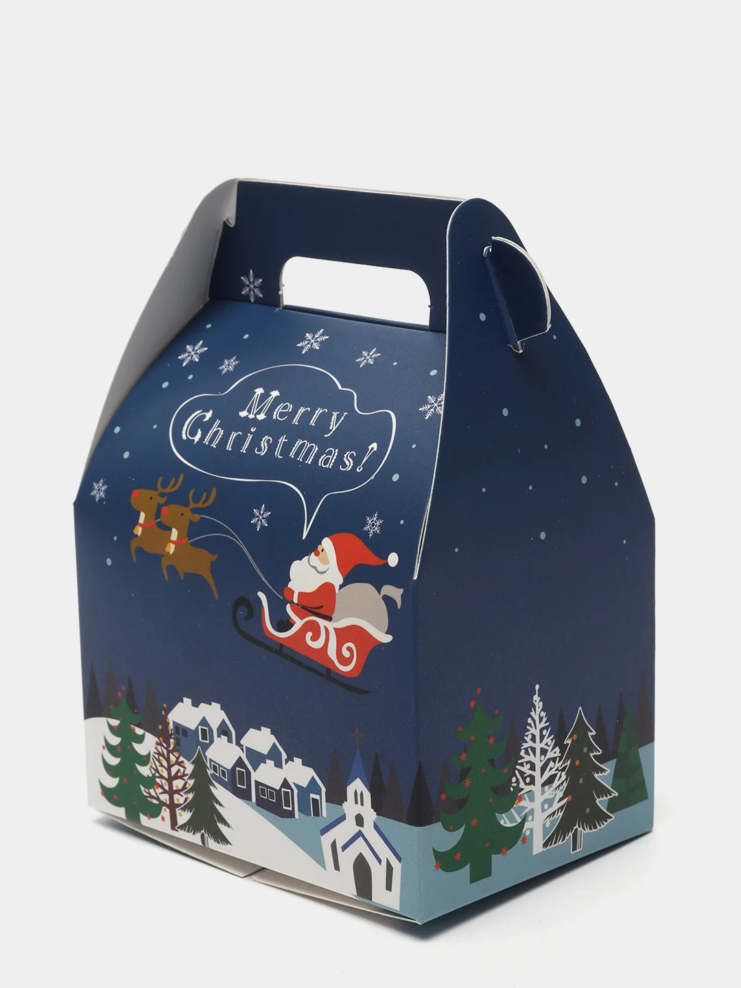 Синий новогодняя подарочная коробка 3ШТ. Merry Christmas, рождественские подарочные коробки
