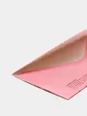 Розовый конверт для денег "С Днем рождения!", открытка