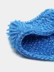 Лазурный мочалка для тела, вязаная, двусторонняя, с ручками