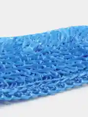 Лазурный мочалка для тела, вязаная, двусторонняя, с ручками