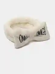 Белый повязка для волос мягкая  OMG с бантиком. Повязка на голову