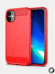 Красный чехол iPhone 11 Pro Max, 11 Pro, 11 имитация вставок под карбон