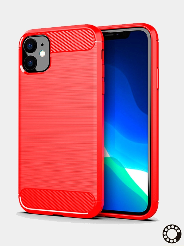 Чехол iPhone 11 Pro Max, 11 Pro, 11 имитация вставок под карбон