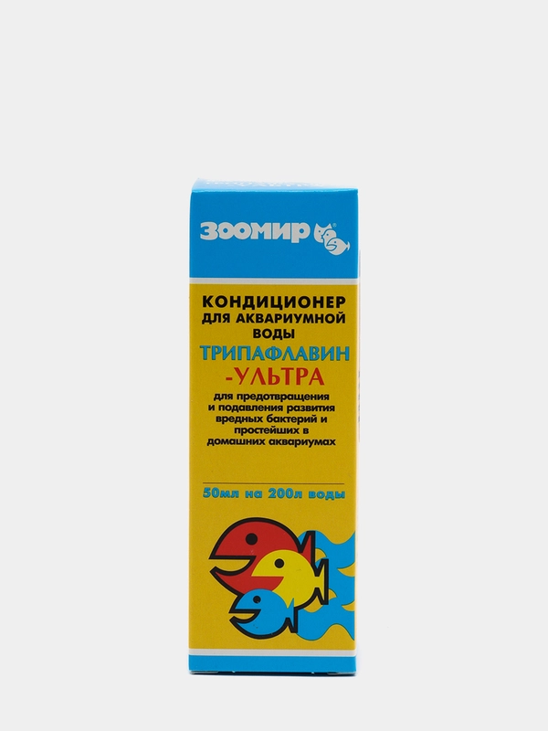 Кондиционер для аквариумов (аквариумной воды) ЗООМИР "Трипафлавин-ультра", 50 мл