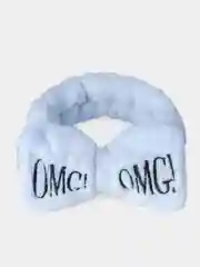 Голубой повязка для волос мягкая  OMG с бантиком. Повязка на голову