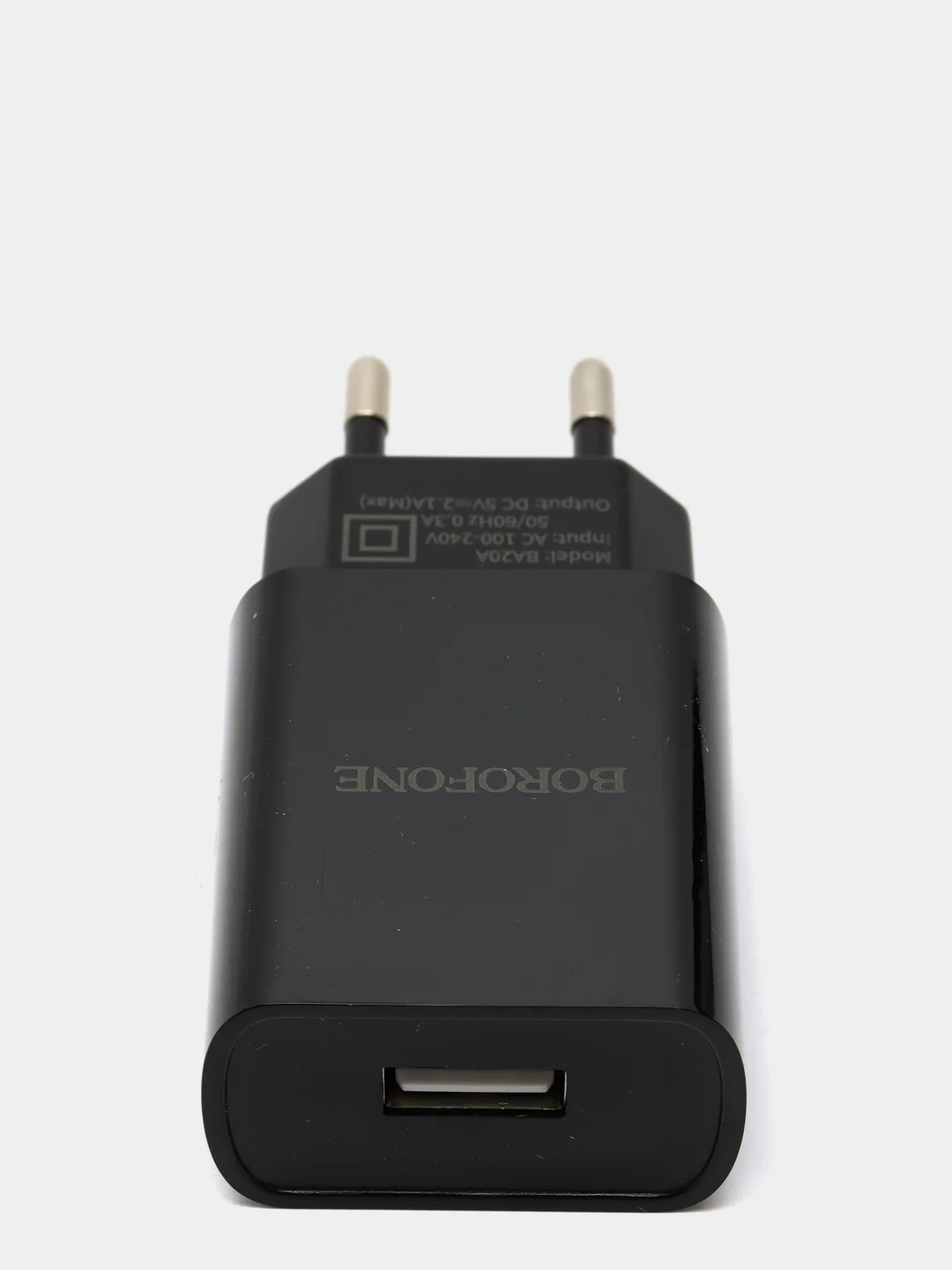 Белый сетевое зарядное устройство Borofone BA20A 1*USB