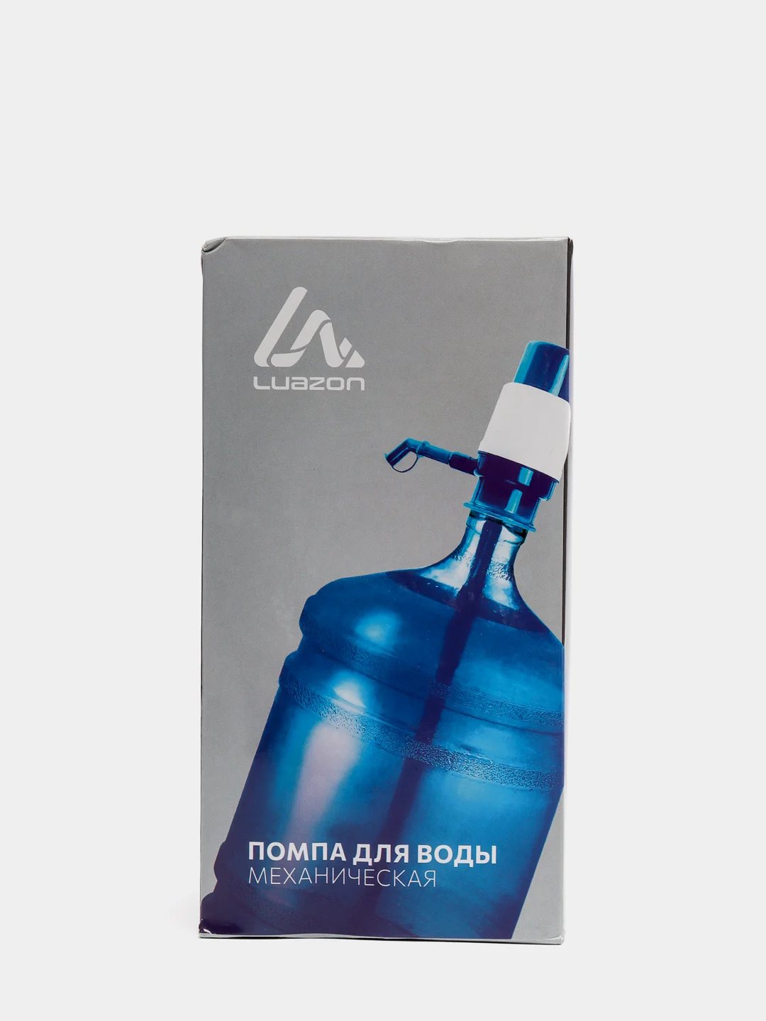 Помпа для воды LuazON, механическая, малая, под бутыль от 11 до 19 л, голубая