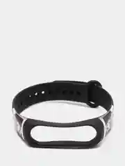 Кораллово-розовый ремешок для фитнес браслета Mi Band 3/Mi Band 4, с рисунками