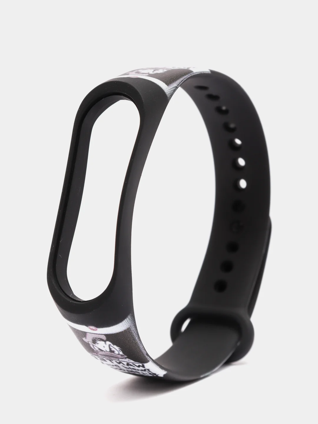 Кораллово-розовый ремешок для фитнес браслета Mi Band 3/Mi Band 4, с рисунками