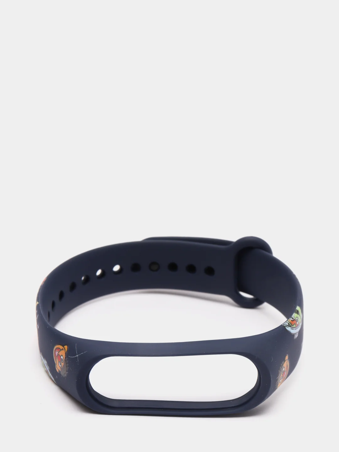 Серый меланж ремешок для фитнес браслета Mi Band 3/Mi Band 4, с рисунками