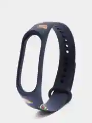 Серый меланж ремешок для фитнес браслета Mi Band 3/Mi Band 4, с рисунками