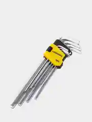 Ключи шестигранные длинные STAYER , Cr-V, HEX 1,5-10мм, 9 пред имбусовые