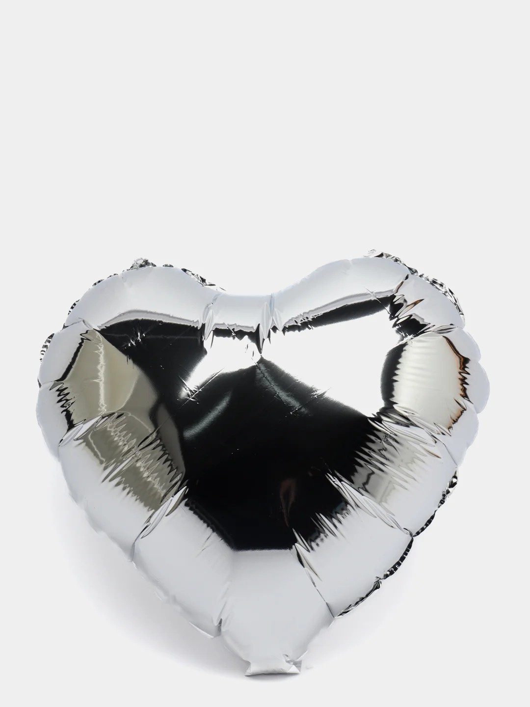 Серебряный шар Сердце, 45 см
