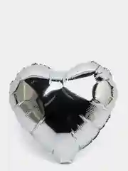 Серебряный шар Сердце, 45 см