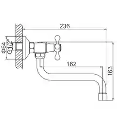 Смеситель настенный Ledeme L4608