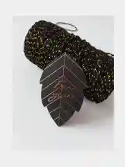 Черный упаковка подарка/ Набор для декора: хлопковый шнур и бирка "For you", золотое тиснение