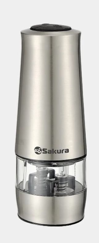 Золотистый хаки мельница Sakura SA-6670, двухсторонняя, электрическая, для специй и соли