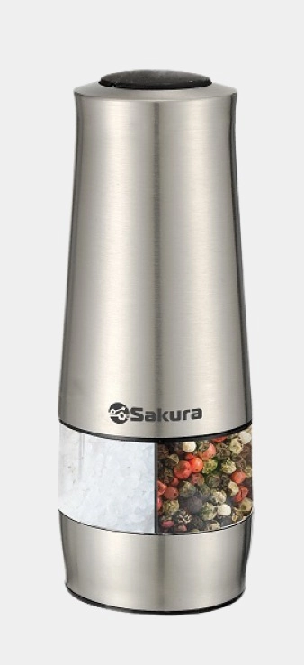 Мельница Sakura SA-6670, двухсторонняя, электрическая, для специй и соли
