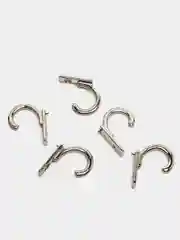 Крючок металлический, серебро, 2,7 х 0,6 см, 5 штук