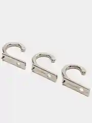 Крючок металлический, серебро, 2,7 х 0,6 см, 5 штук