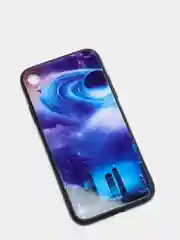 Синий чехол с космическими рисунками для iPhone 11, XR, X/XS, 7/8, 7P/8P, 6/6S