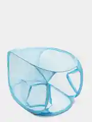 Голубой корзина для белья, складная