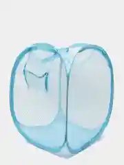 Голубой корзина для белья, складная
