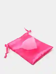 Розовый менструальная чаша с мешочком для хранения