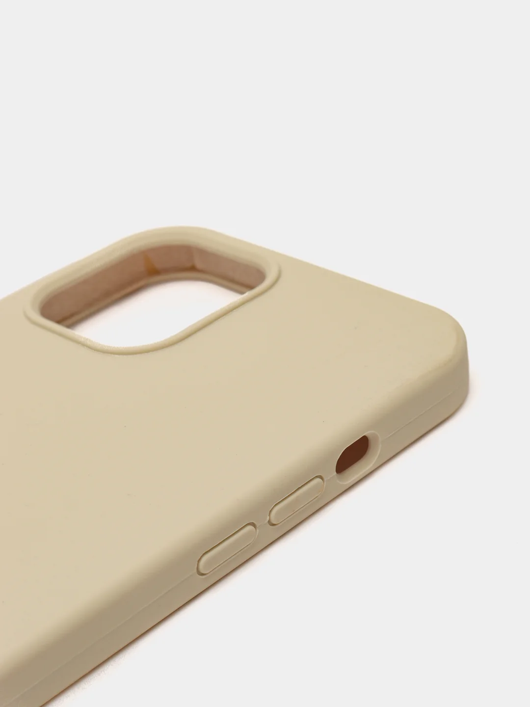 Бежевый чехол для iPhone 12 Pro Max, силиконовый, c логотипом
