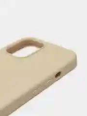 Бежевый чехол для iPhone 12 Pro Max, силиконовый, c логотипом