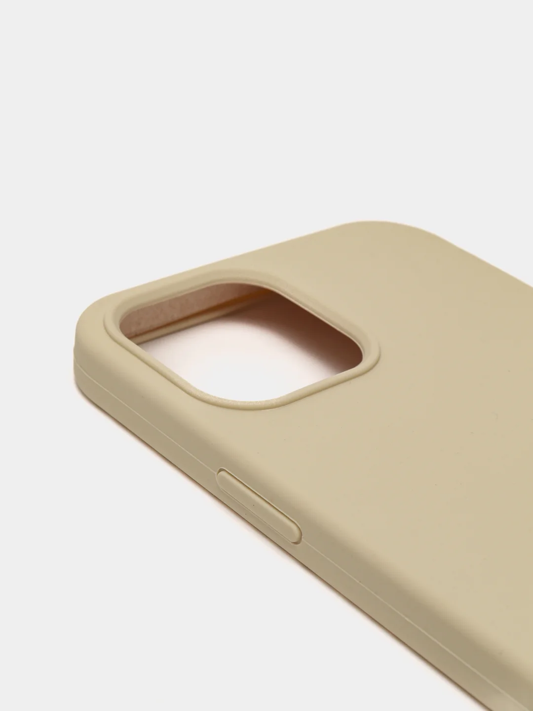 Бежевый чехол для iPhone 12 Pro Max, силиконовый, c логотипом