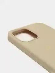 Бежевый чехол для iPhone 12 Pro Max, силиконовый, c логотипом