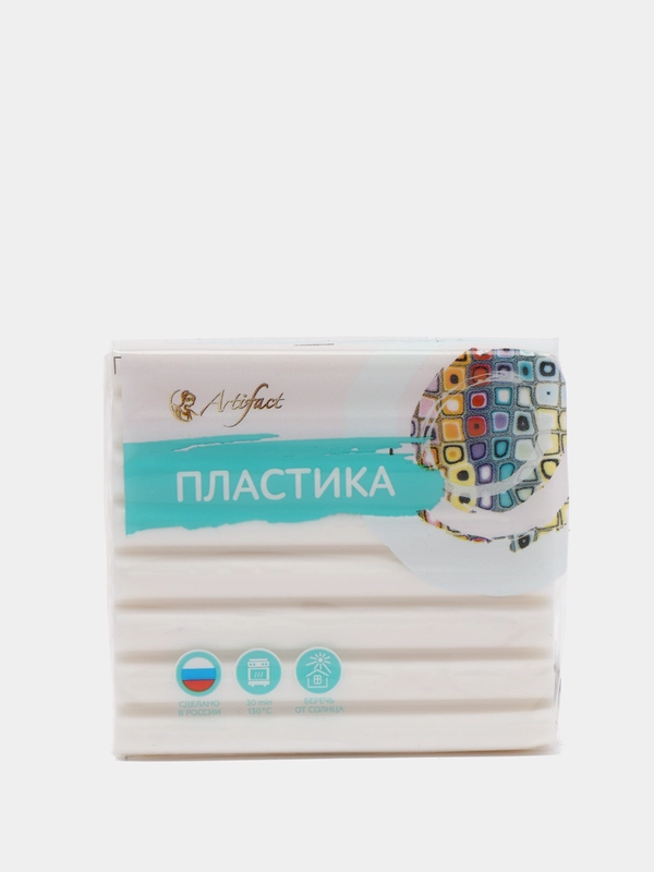 Полимерная глина "Пластика", флуоресцентный белый, 56 г