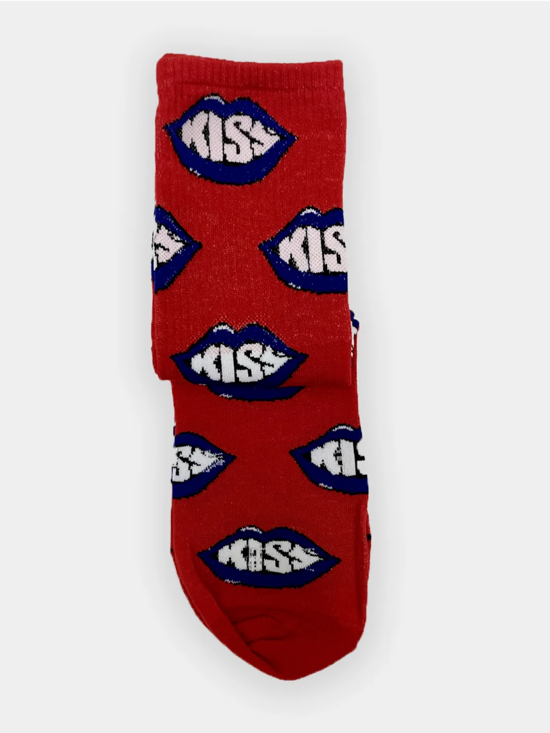 Красный цветные носки Kiss унисекс