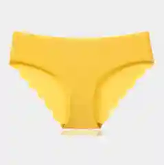 Желтый трусы женские, бесшовные