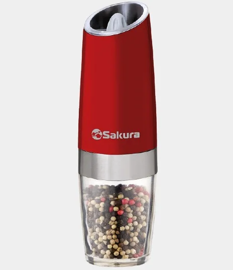 Красный перцемолка Sakura SA-6643R, гравитационная
