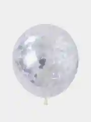 Серебряный воздушные шары с конфетти, 6 цветов, 5 штук в комплекте