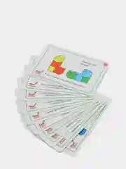 Цветные кубики из липы с карточками
