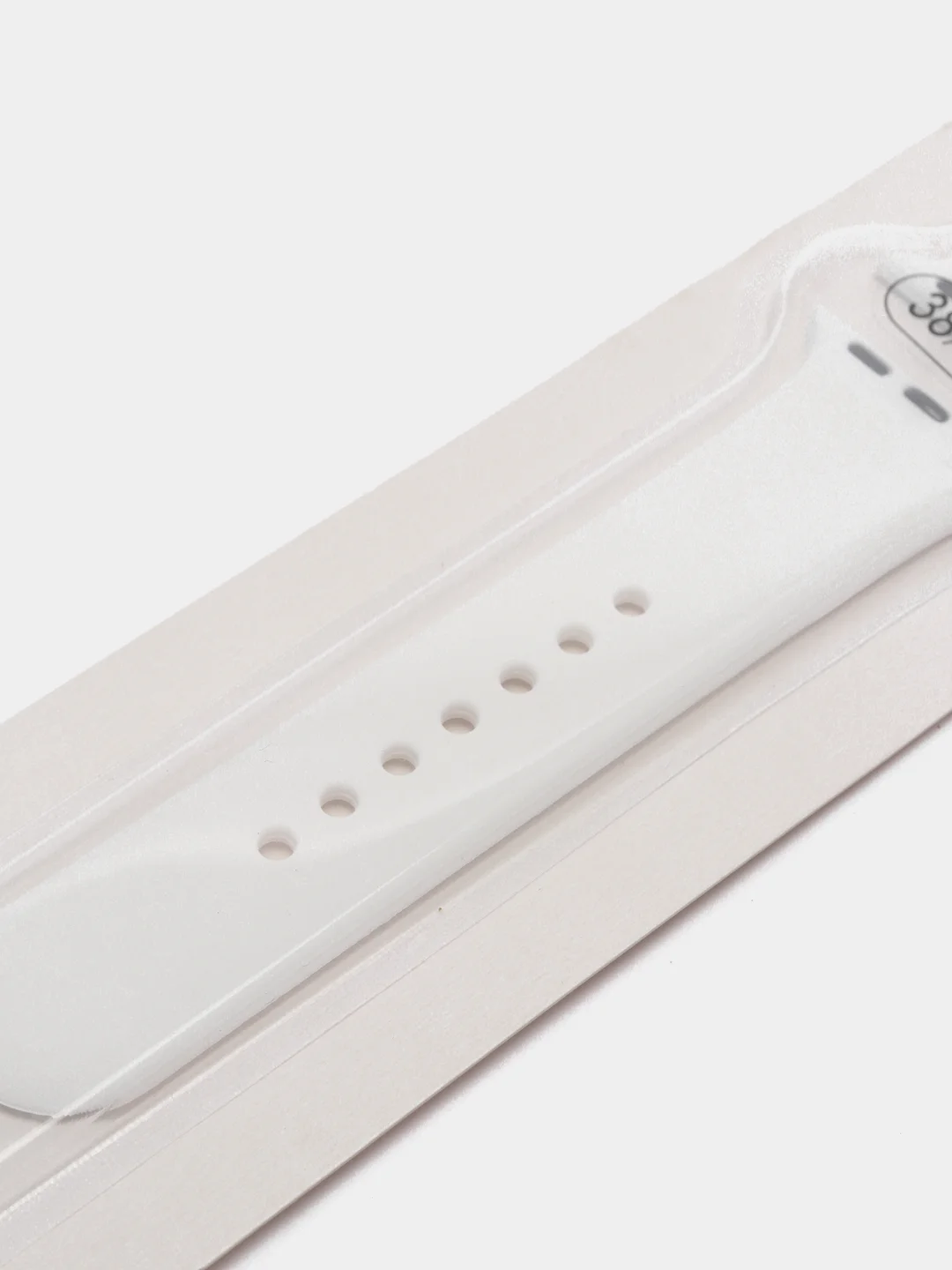 Белый силиконовый ремешок для Apple Watch 38, 40, 42, 44 мм