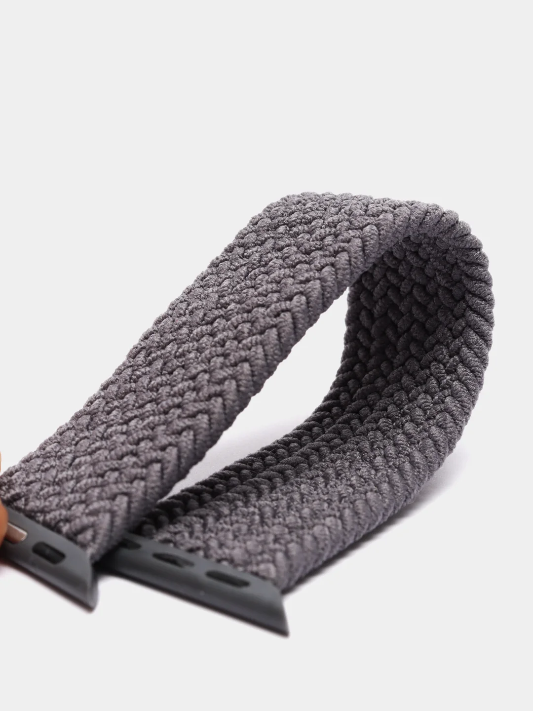 Тёмно-серый плетеный нейлоновый ремешок / монобраслет для Apple Watch 38, 40, 42, 44 мм