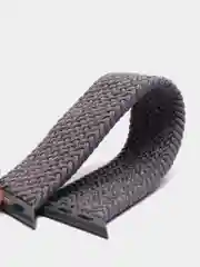 Тёмно-серый плетеный нейлоновый ремешок / монобраслет для Apple Watch 38, 40, 42, 44 мм