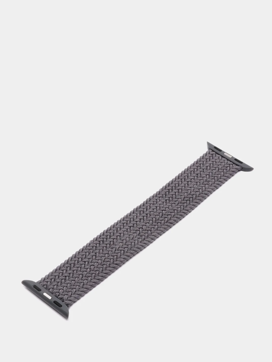 Тёмно-серый плетеный нейлоновый ремешок / монобраслет для Apple Watch 38, 40, 42, 44 мм