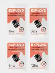 Флеш-накопитель Exployd 640 Flash, USB 2.0, 6 объемов памяти