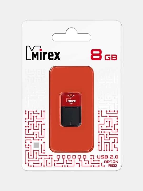 Карта памяти Mirex Arton Red, USB 2.0, 8 - 32 Gb